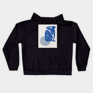 Blue nude Earth Henri Matisse abstract art Kids Hoodie